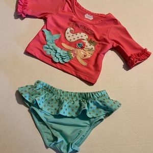 Mud Pie 2 pc swimsuit NWT 6-9 months